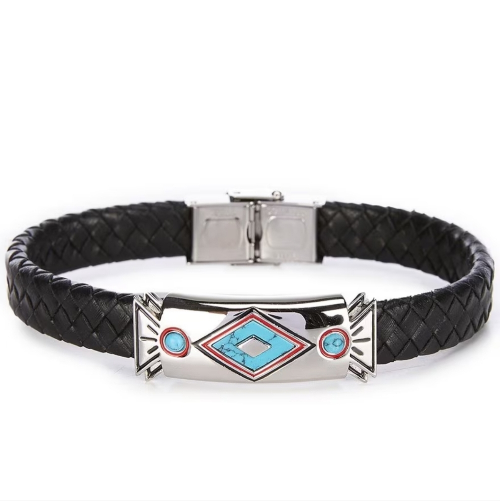 NWT Murano West Faux-Leather/Faux-Turquoise Bracelet